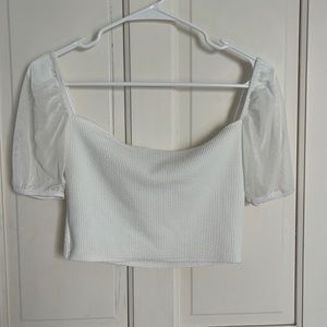 Pretty little thing white crop top